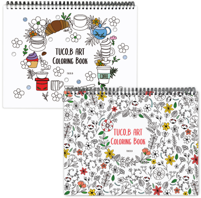 아트 컬러링북 플라워 스프링 랜덤발송 + 디저트 스프링, 투코비