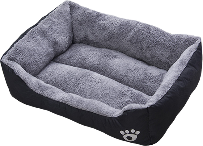 毛皇上 四季寵物床 U型窩, 1個, 黑色