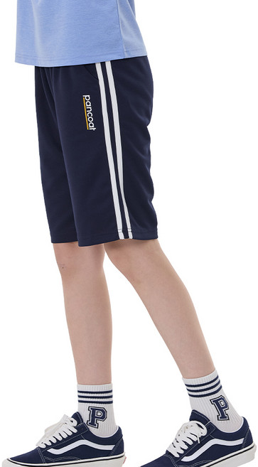 팬콧 아동용 냉감 통기성 트랙 로고 5부 팬츠 PA22BSP01