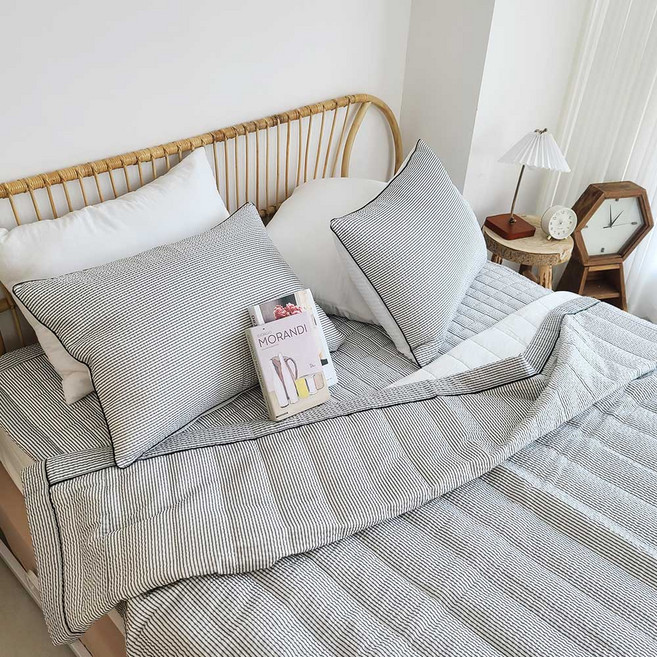 글랑앤 비바 시어서커 여름 차렵 이불 베개 세트