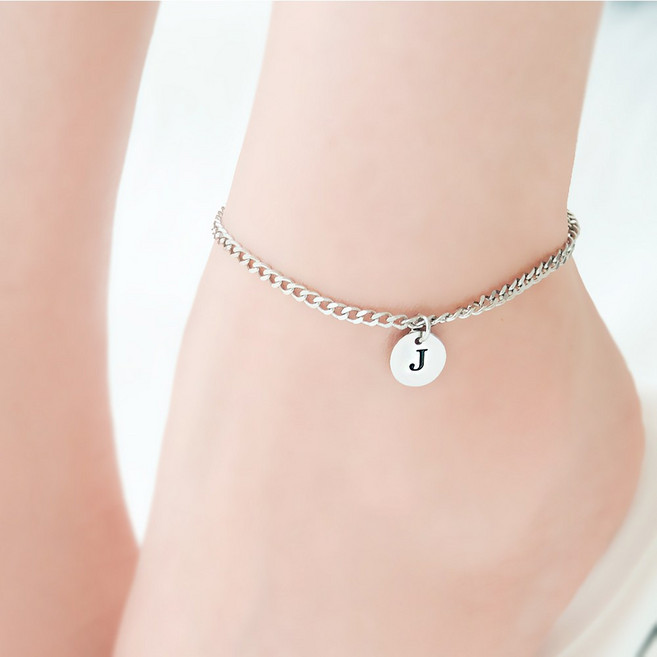 노이드비 써지컬스틸 A부터Z 남여공용 커플 이니셜 팔찌발찌