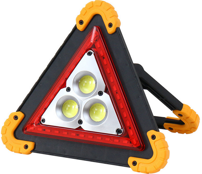 CarStory 다용도 LED 안전 삼각대 옐로우 MY-W837, 1개