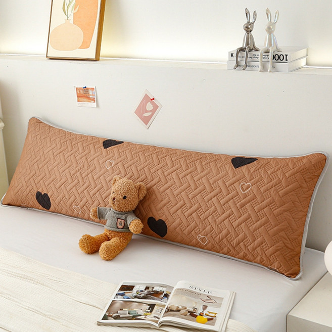 알로데 누빔 일러스트 바디필로우 커버, NO 10 브라운하트