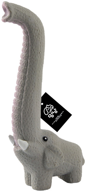멍냥 반려동물 길쭉이 동물 라텍스 삑삑이 장난감 코끼리, 회색, 1개