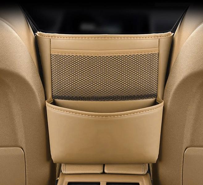 벤오토 정리광 차량용 수납 포켓, 1개, 카멜