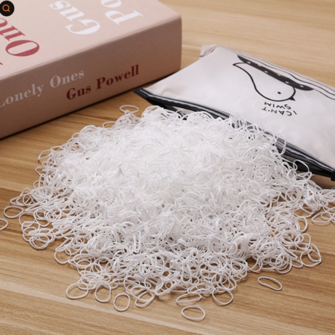 디블릭 대용량 검정 고무줄 머리끈 1000p