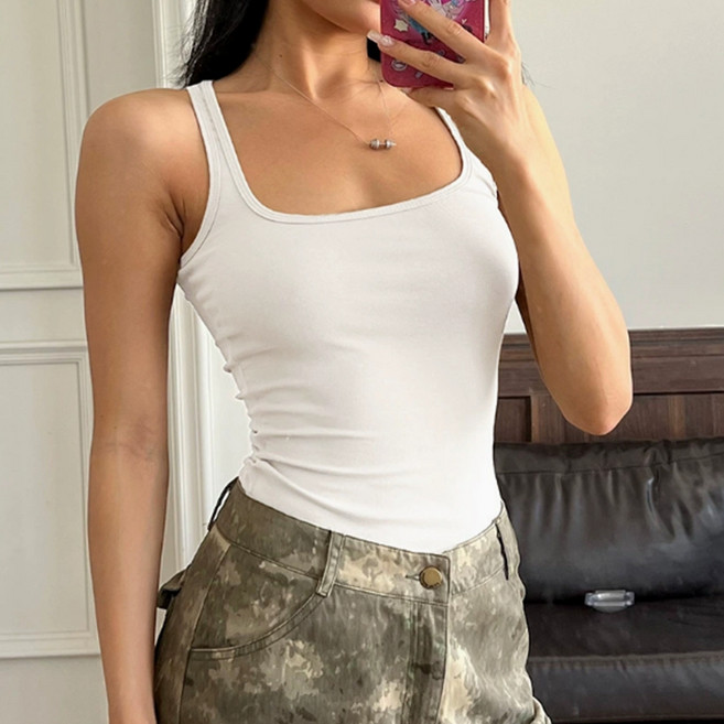 카일라 여성용 스퀘어넥 슬림 나시