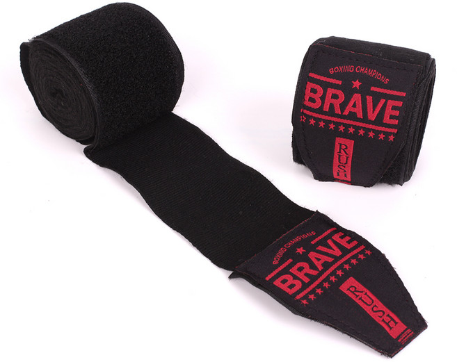 브레이브 러쉬 복싱 핸드랩, 블랙, 2개