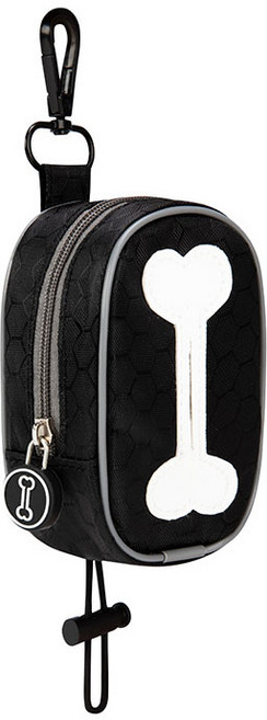 랜보어 반려동물 휴대용 뼈다귀 풉백, 블랙, 1개입, 1개