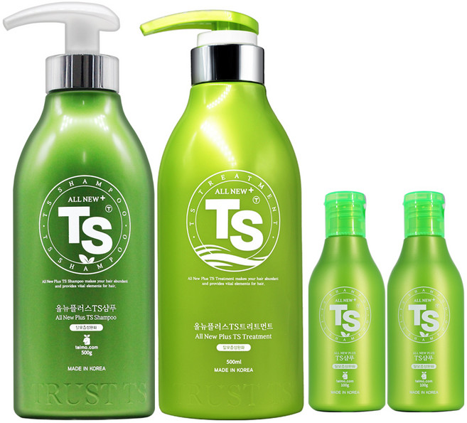 TS 올뉴플러스 TS 샴푸 500g + 100g x 2p + 트리트먼트 500ml 세트, 1세트
