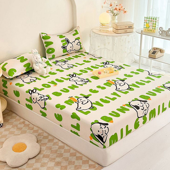 봄날애 캐릭터 컬러 샌딩 매트리스 커버