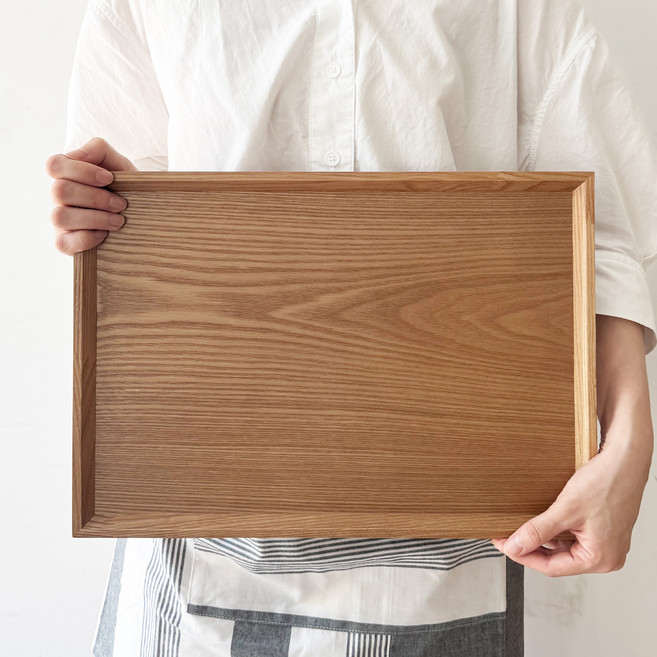 아카시아 직사각트레이, 오크색상, 1개