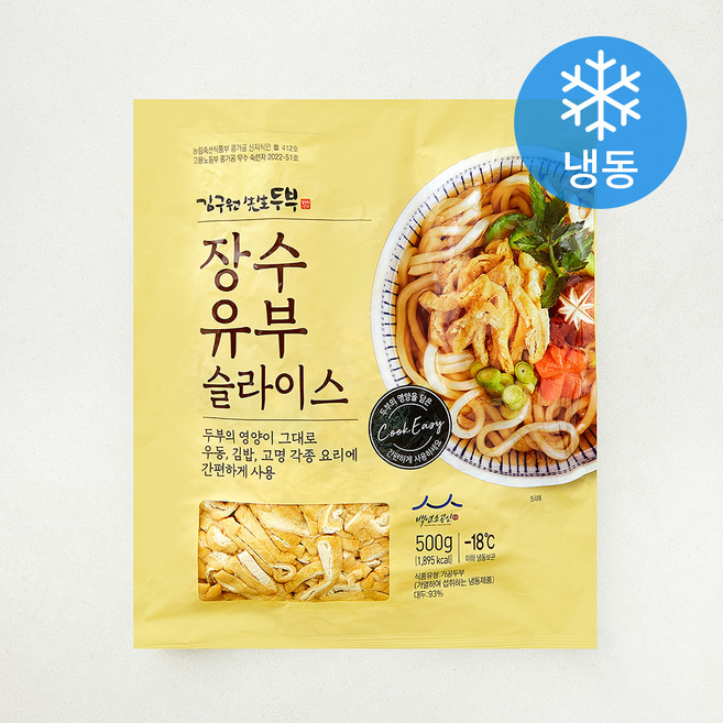 김구원선생 장수 유부 슬라이스 (냉동), 500g, 1개
