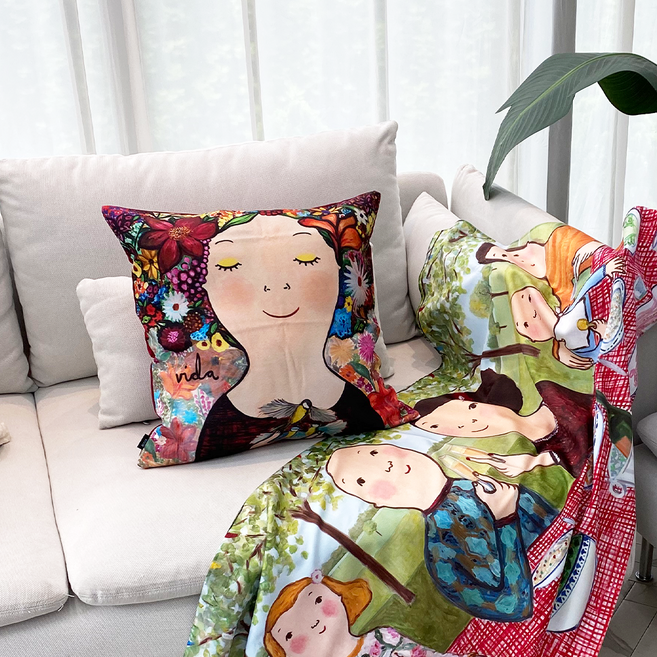 라마샵 에바알머슨 쿠션커버 삶2