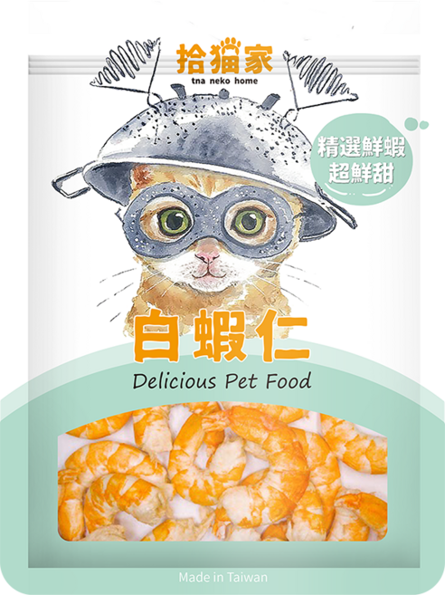 tna neko home 拾貓家 寵物生凍零食, 白蝦仁, 25g, 1包