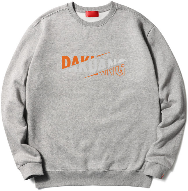 다꾸앙 컷팅로고 기모 보온 맨투맨 티셔츠 C11DKA_DM2383