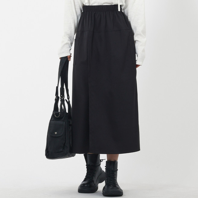 엘쏘 여성용 나일론 밴딩 이지 랩 치마 바지