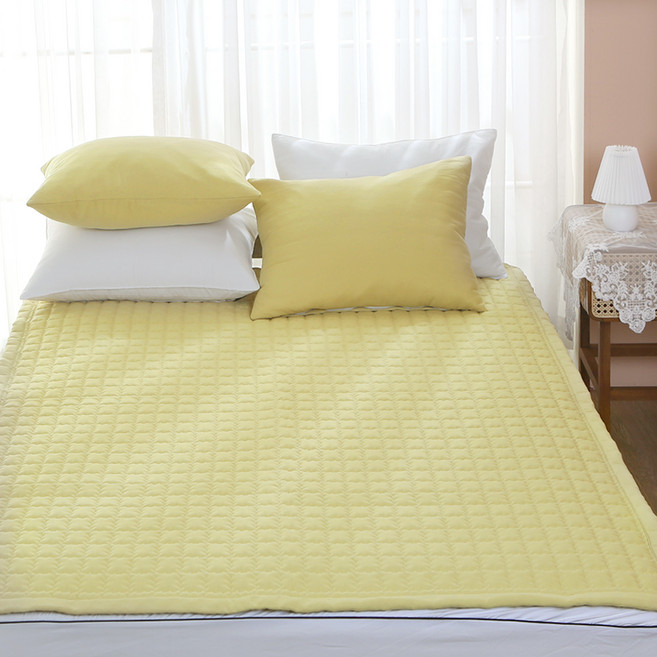 지베딩 디저트 마이크로화이바 워싱 패드 겸 카페트, 커스터드옐로우