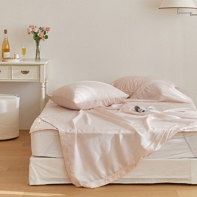 마틸라 프리미엄 냉감 풍기인견 썸머호텔 여름 홑이불 + 베개커버 2p 세트