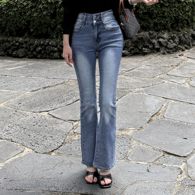 인비비드 여성용 숏/기본/롱 기장 힙업패드 하이웨스트 부츠컷 데님팬츠 청바지 H08K6_ij5694