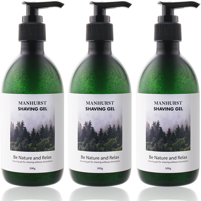 맨허스트 쉐이빙 면도젤, 300g, 3개