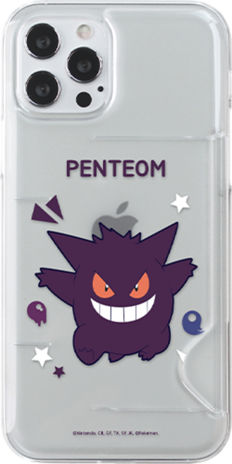 PoKeMoN 寶可夢 角色印花透明卡片收納超薄手機殼