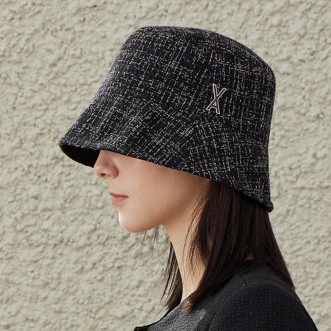 바잘 VA 스터드 트위드 드롭 버킷햇