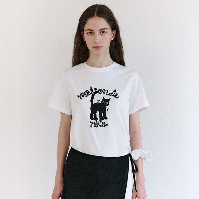 로라로라 여성용 MAISON ROLA CAT FRIENDS T-SHIRT