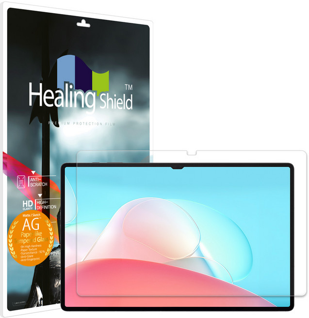 힐링쉴드 태블릿 하이엔드 종이질감 강화유리필름, 1개