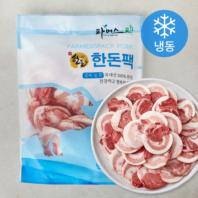 파머스팩 도뜰 한돈 돈차돌 구이용 (냉동), 1개, 1kg