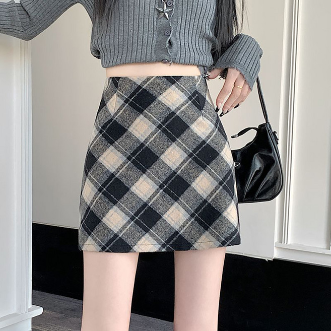 메이첼 레시안 클래식 체크 미니 스커트 11089