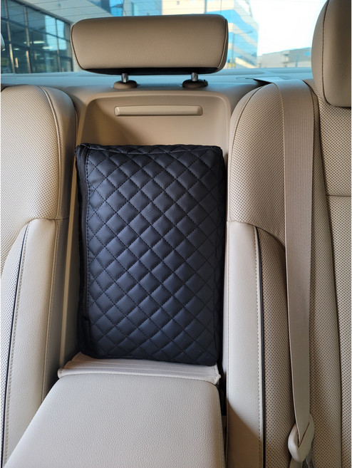 리버폭스 차량용 리어 2열 콘솔 스키스루 틈새 쿠션, 블랙, 1개