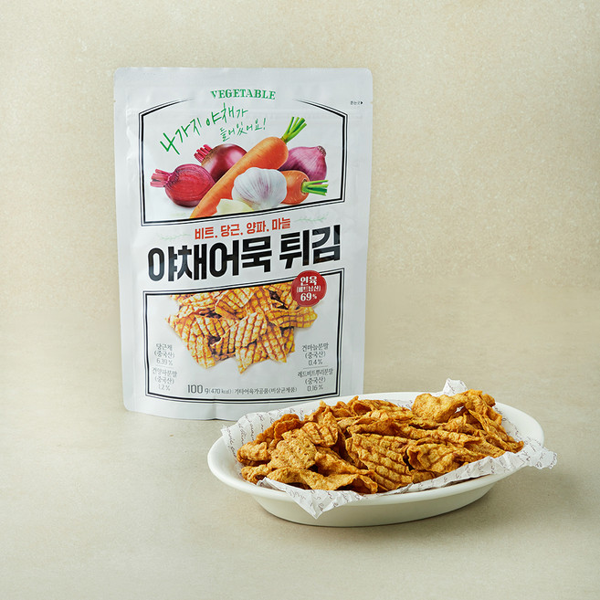 야채어묵 튀김, 1개, 100g
