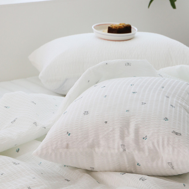 그래이불 냉기솔솔 유칼립투스 시어서커 샤이니 래빗 베개커버