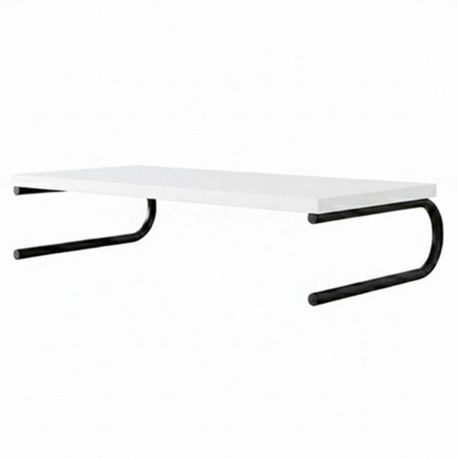 더플로우커머스 모니터 받침대 소형, 검정프레임 + 흰색