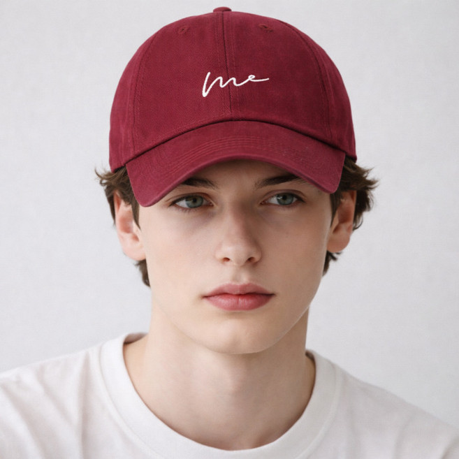 어바웃타이 심플 자수 코튼 볼캡 26TSP3750