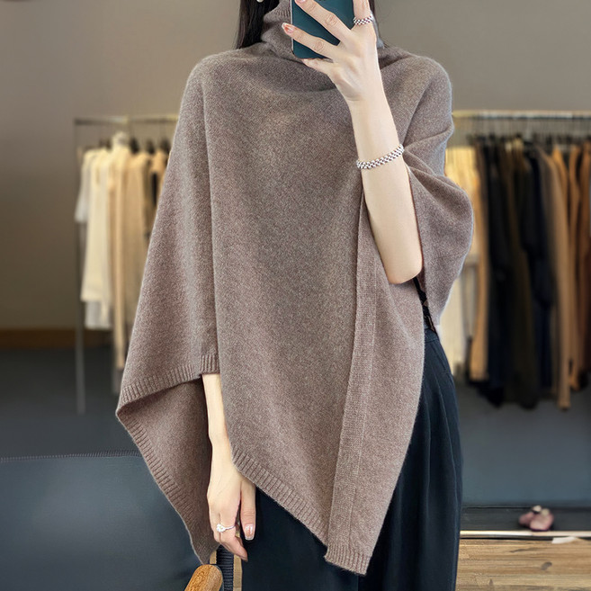 페이퍼먼츠 셀리 목 폴라 니트 숄더 케이프 12953