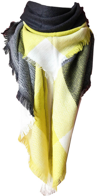 언헤브 데일리 격자 무늬 목도리