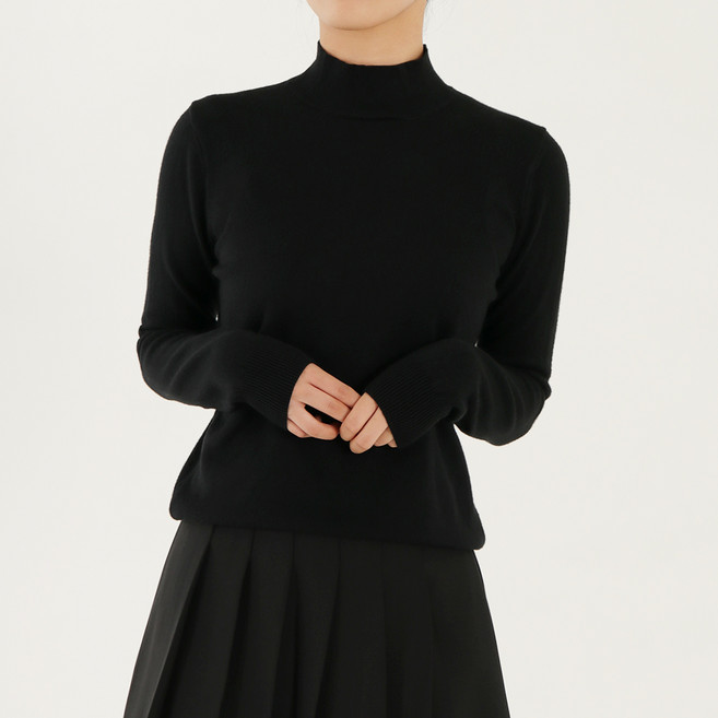 모이르벨라 여성용 심플 반폴라 니트