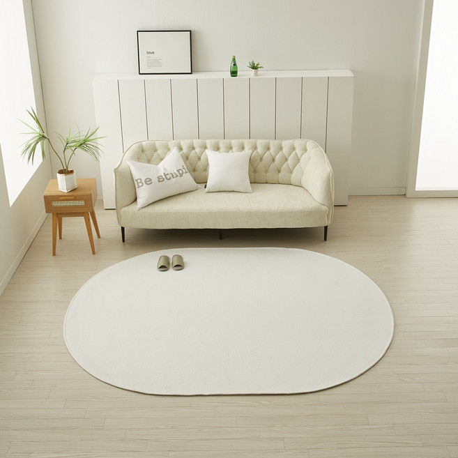 블레딕홈 발탄 사계절 사이잘룩 워셔블 러그 비정형 타원형