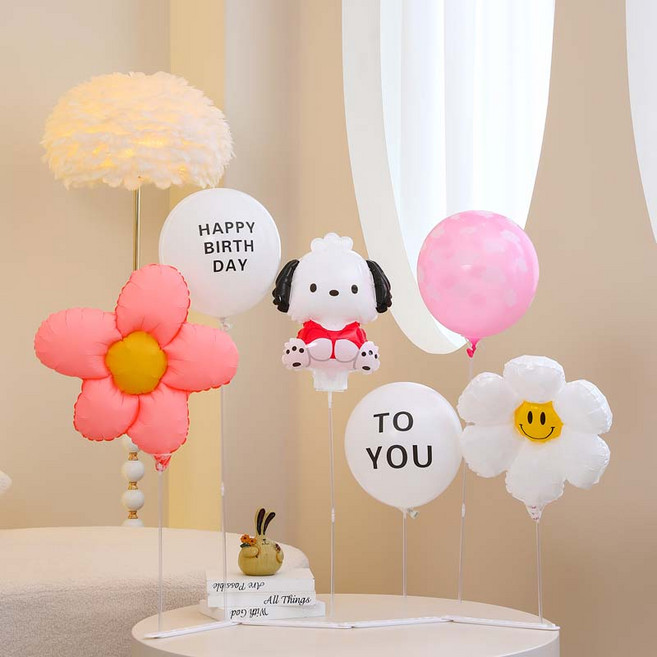 피앤비유니티 스탠드 생일축하프리핏 세트, 02 포차코 생일축하프리핏스탠드 핑크, 1세트