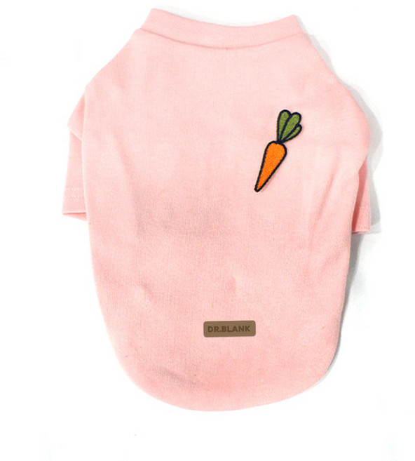 블랭크도그 강아지 치즈당근 티셔츠, PINK, 1개