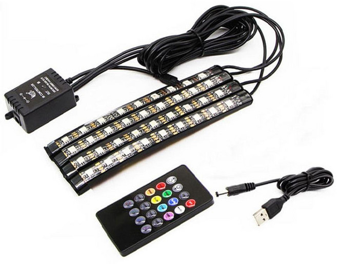 Uri Papa 車用USB腳底氣氛燈, 多色, 1個