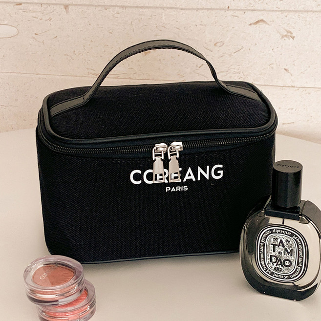 끄레앙 대용량 캔버스 소재 화장품 파우치 P1505