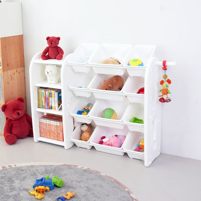 미루 초이스 와이드 베이직 책장 110 x 35 x 90 cm, 화이트, 4단