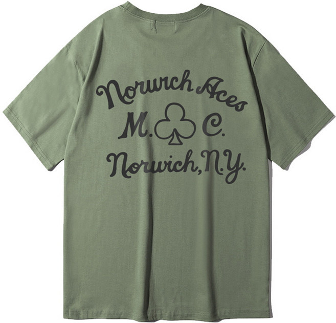 이지스튜디오 노리치 W 20수 코튼 오버핏 빅사이즈 통기성 반팔티