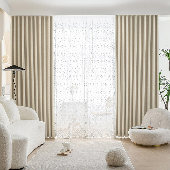 지나송 레아 형상기억 핀형 암막커튼 코디커튼 레일