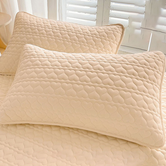 하트 퀼팅 방수 베개 커버