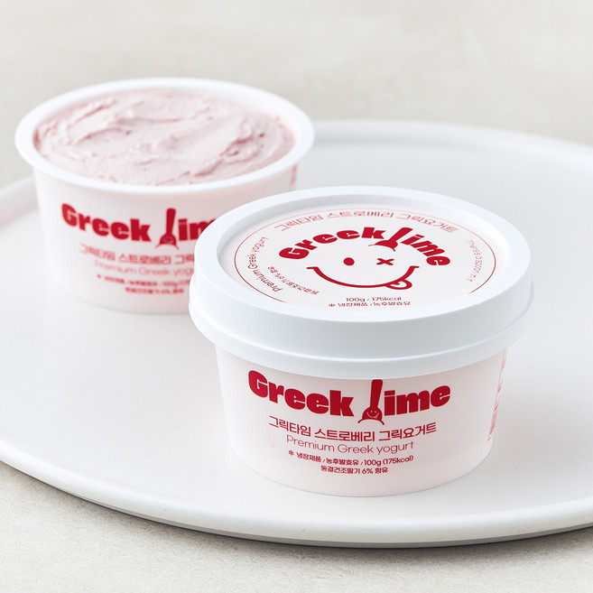 그릭타임 스트로베리 그릭요거트, 100g, 2개, 1개입