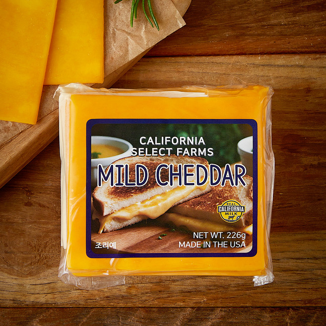 루미아노 캘리포니아 셀렉트 팜즈 마일드체다 슬라이스 치즈, 226g, 1개, 1개입